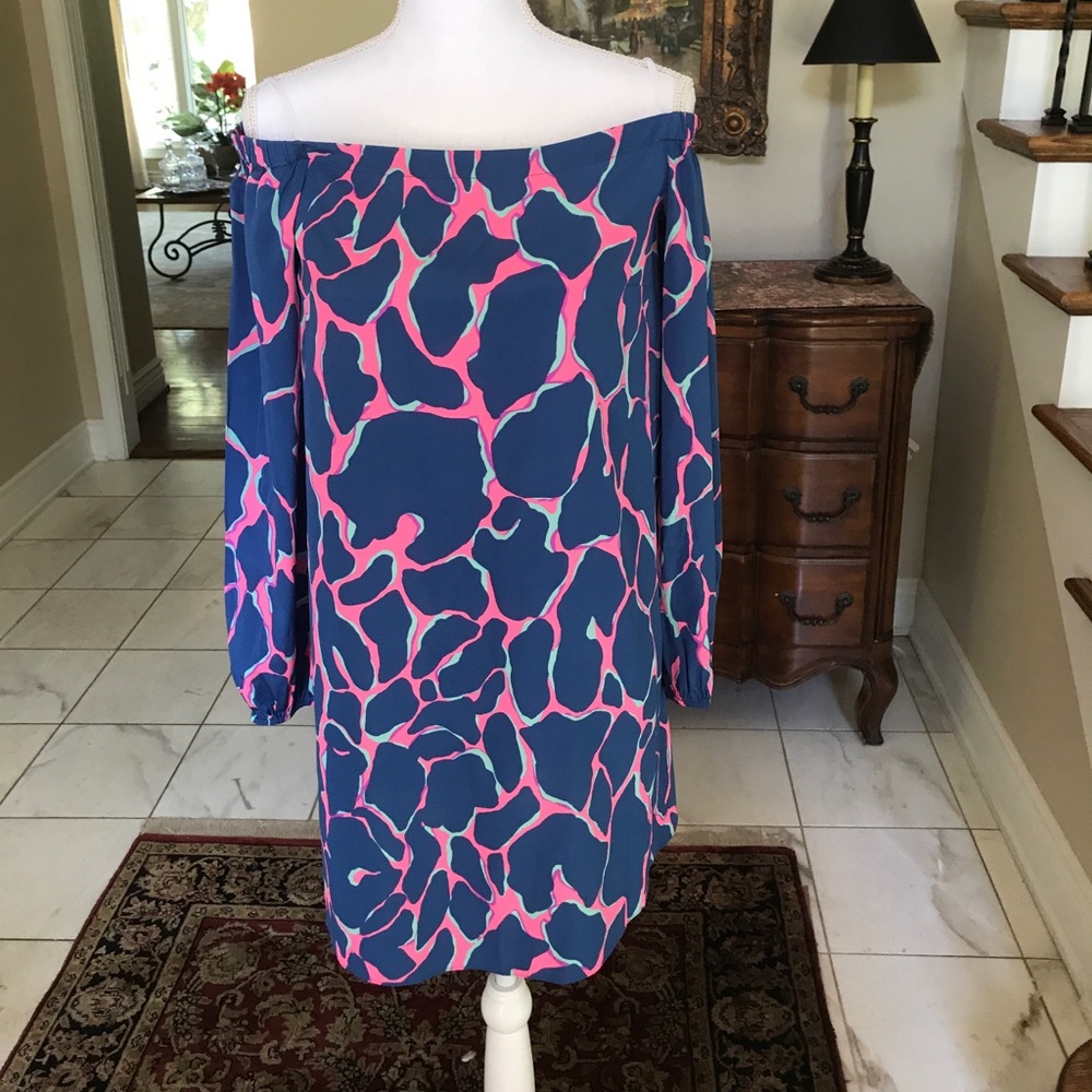 Lilly Pulitzer Blue silk dress, size small